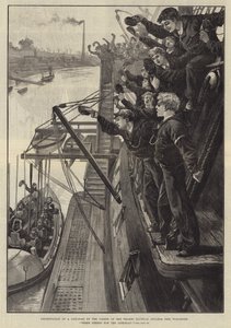 Apresentação de uma Bote salva-vidas pelos Cadetes do Navio Náutico do Colégio Tâmisa, Worcester, Três Vidas para o Barco da Vida!