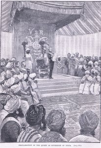 Proclamação da Rainha como soberana da Índia 1858 AD