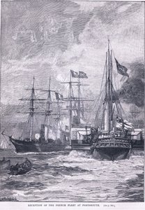 Recepção da frota francesa em Portsmouth 1865 AD