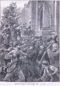 Ligas de reforma no Marble Arch 1866 AD