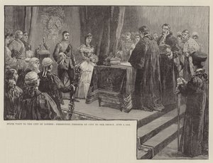 Visita de Estado à Cidade de Londres, apresentando Liberdade de Cidade ao Príncipe, 8 de junho de 1863