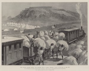 O avanço em direção a Dongola, o acampamento fortificado de Sarras, coroando uma colina na margem do Nilo