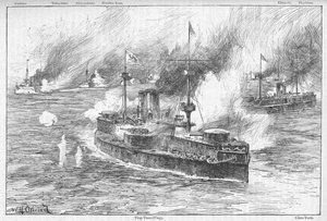 A Batalha dos Yalu, 1895, 1902 de William Heysham Overend