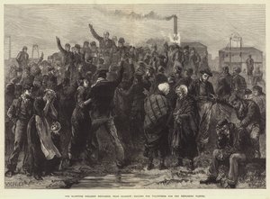 The Blantyre Colliery Explosion, perto de Glasgow, chamando por voluntários para as partes exploradoras