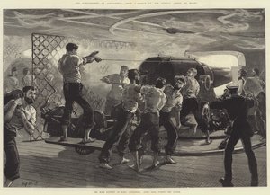 O Bombardeio de Alexandria, a Bateria Principal do HMS Alexandra (Port Side) durante a Ação