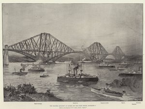 O Esquadrão Canal na Anchor off the Forth Bridge, 2 de setembro