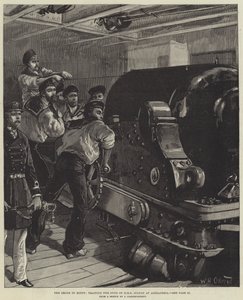 A crise no Egito, treinando as armas do HMS Sultan em Alexandria