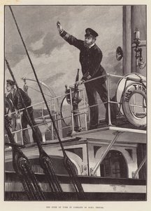 O duque de York no comando do HMS Thrush