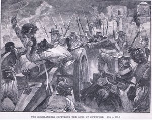 Os Highlanders capturando Cawnpore 1857 AD