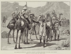 A Expedição Cartum, Infantaria Montada, capturando os Primeiros Prisioneiros perto de Gakdul de William Heysham Overend