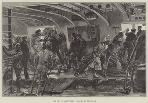 As manobras navais, coaling um Ironclad