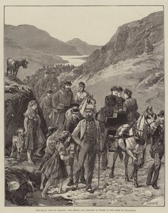 A visita real à Irlanda, o príncipe e a princesa de Gales, nos lagos de Killarney de William Heysham Overend