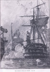 O ataque russo a Sinope 1853 AD de William Heysham Overend