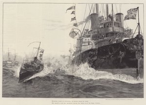 O Sanspareil, navio-bandeira de Sir Michael Culme-Seymour, no Mediterrâneo