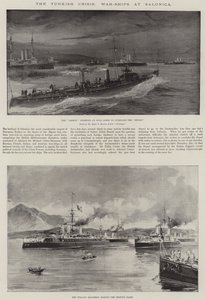 A crise turca, navios de guerra em Salônica