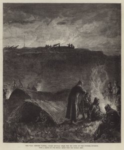 A guerra, antes de Plevna; Bivouac Noturno perto das Grandes Armas da Quarta Divisão