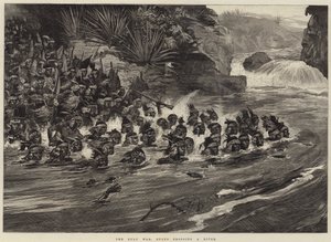 A Guerra Zulu, Zulus atravessando um rio