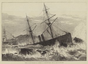 Naufrágio do navio a vapor St Lawrence em Paternoster Reef, a oeste do Cabo da Boa Esperança