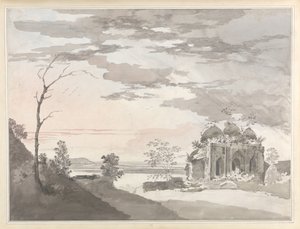 Um edifício em ruínas no passo de Tilliagurry [Teliagarhi] de William Hodges