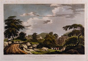 Vista de parte do forte de Lutteefpoor de William Hodges