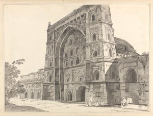 Vista de uma mesquita, isto é, de um túmulo, em Jaunpur de William Hodges