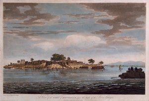 Vista do Forte de Mongheer, nas margens do rio Ganges de William Hodges
