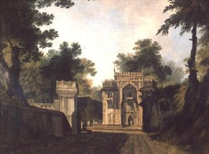 Porta de entrada para uma mesquita em Chunagarh de William Hodges