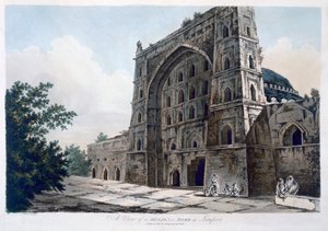 Musjid em Jaunpur, 1786 (aquatint) de William Hodges