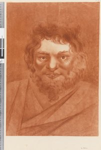 Página 19a Retrato de um nativo, 1768-75 (giz vermelho) de William Hodges