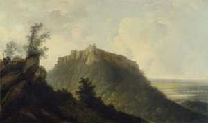O Forte de Bidjegur, c.1784 (óleo sobre tela) (ver também 150249) de William Hodges