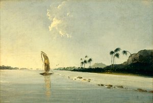 Vista de parte da ilha de Ulietea [Raiatea] de William Hodges