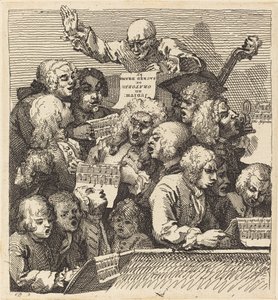 Um coro de cantores de William Hogarth