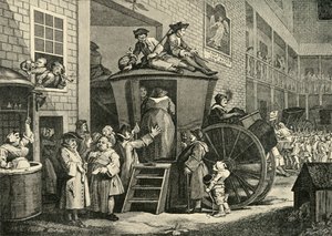 Um Country Inn Yard, 1747, 1925. de William Hogarth