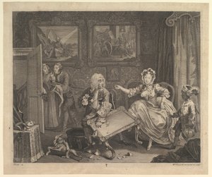 A Harlots Progress, Placa 2, abril de 1732. de William Hogarth