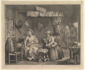 A Harlots Progress, Placa 3, abril de 1732. de William Hogarth