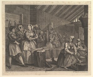 A Harlots Progress, Placa 4, abril de 1732. de William Hogarth