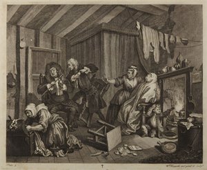A carreira de uma prostituta, prancha 5 de William Hogarth