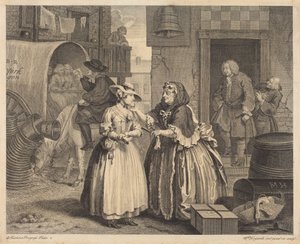 A carreira de uma prostituta: prancha 1 de William Hogarth