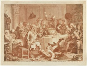 Uma conversa moderna da meia-noite de William Hogarth
