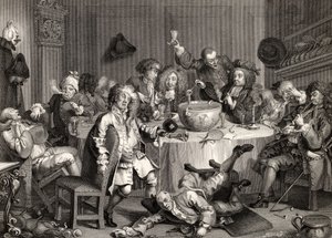 Uma Conversa Moderna da Meia Noite, de "The Works of William Hogarth", publicada em 1833 de William Hogarth