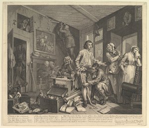 A Rakes Progress, Placa 1, 25 de junho de 1735. de William Hogarth