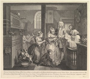 A Rakes Progress, Placa 5, 25 de junho de 1735. de William Hogarth