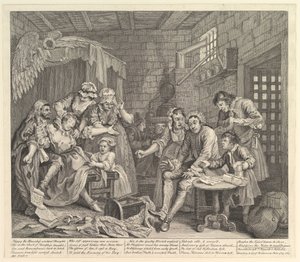 A Rakes Progress, Placa 7, 25 de junho de 1735. de William Hogarth