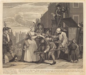 O Progresso de um Rake: pl.4 de William Hogarth