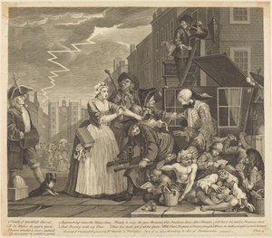 A carreira de um libertino: prancha 4 de William Hogarth