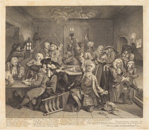 O progresso de um ancinho: pl.6 de William Hogarth
