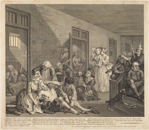 A carreira de um libertino: prancha 8 de William Hogarth