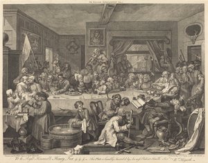 Um entretenimento eleitoral de William Hogarth
