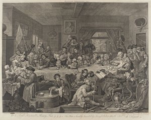 Um banquete eleitoral de William Hogarth