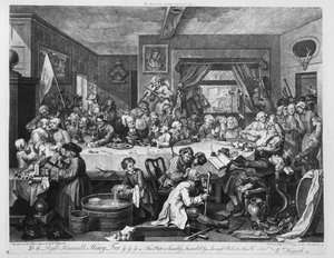 Um Entretenimento Eleitoral, 1755 de William Hogarth